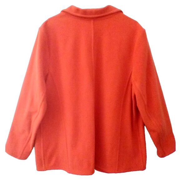 Katie Todd Women's Jacket Wool Blend Open Front Oversized Orange Poland- XL - Picture 6 of 8